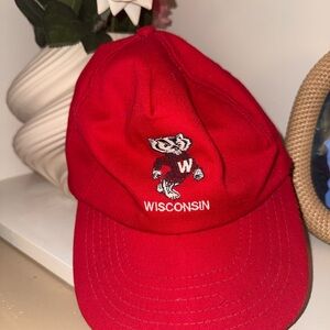 Wisconsin Kids Red Baseball Cap
